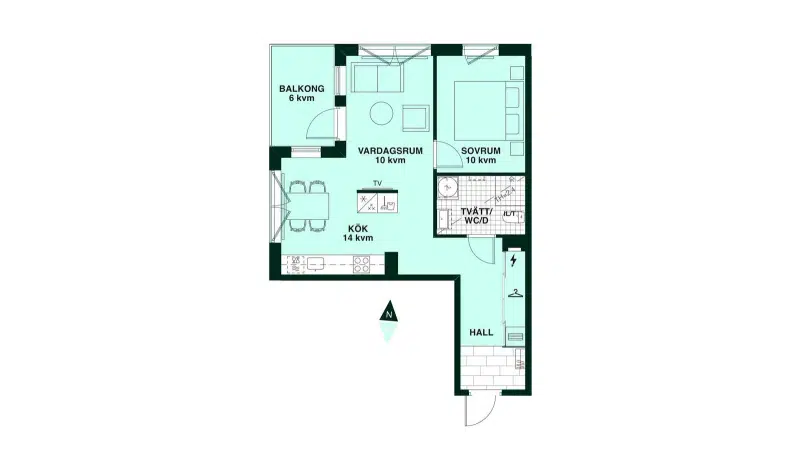 Apartment, 3 rooms, 75 m²