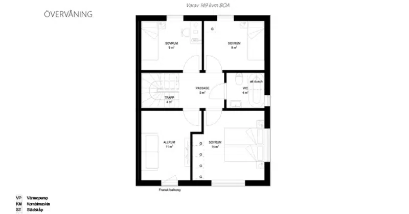 Lägenhet, 6 rum, 149 m²
