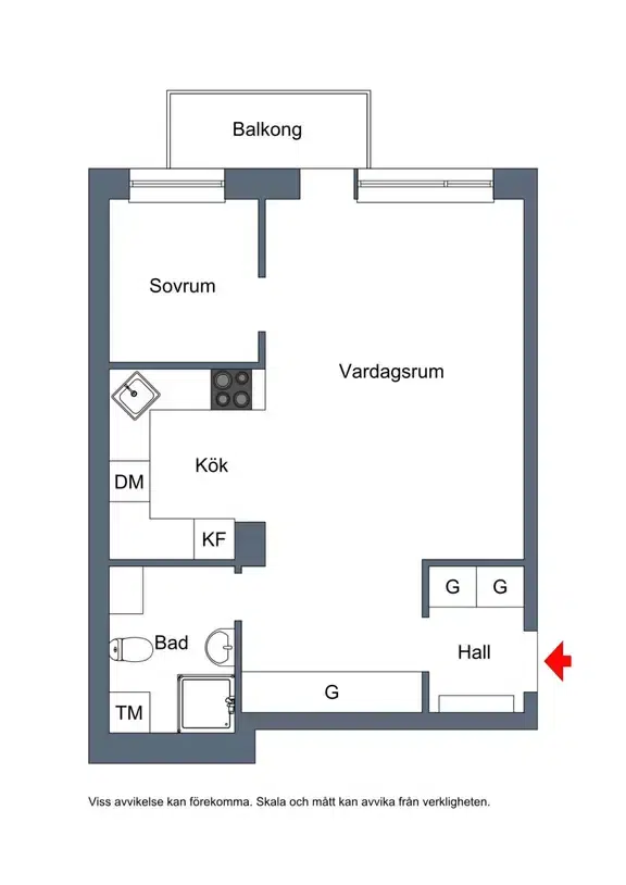 Apartment, 2 rooms, 47 m² in Stockholm