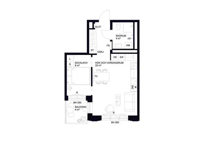 Apartment, 4 rooms, 101 m²