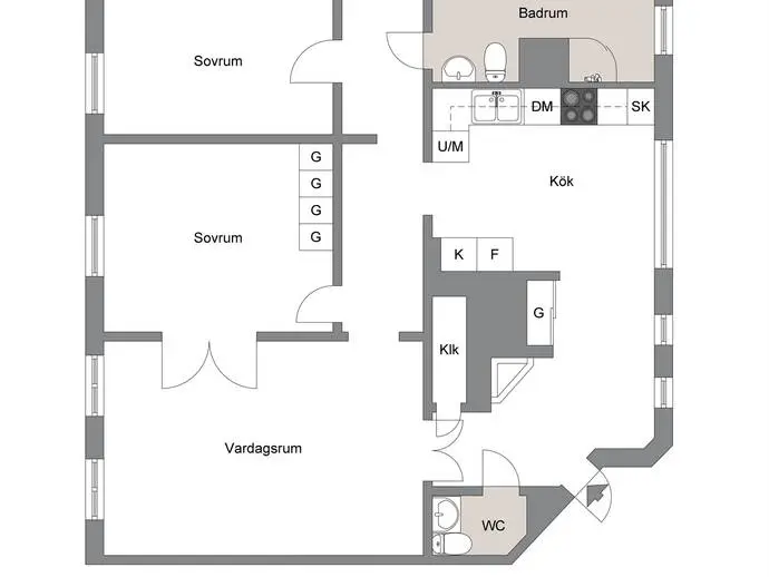Floor plan for Stationsgatan 31 C